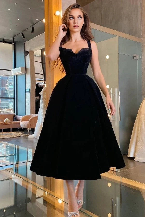 Little Black Dress Halter Sleeveless Prom Dress On Sale Simple gentle atmospheric and unique design