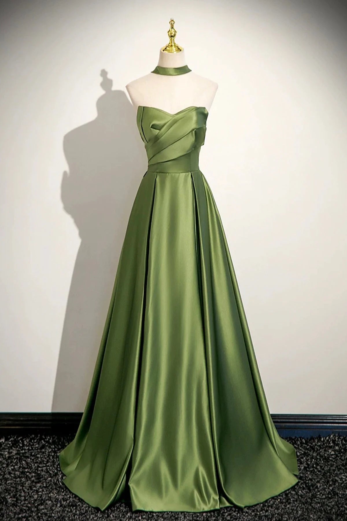 Long A-Line Prom Dress Lovely Strapless Evening Dress simple gentle atmospheric and unique desi Brin