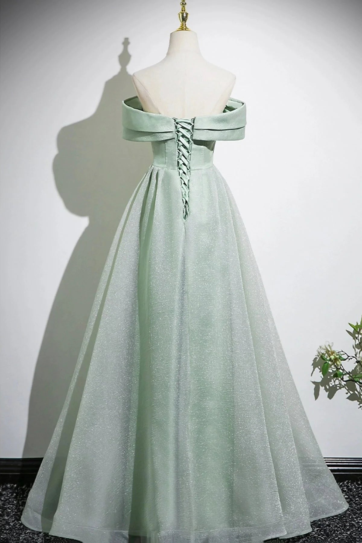 Long A-Line Prom Dress Off the Shoulder Lovely Party Dress simple gentle atmospheric and unique desi Brin