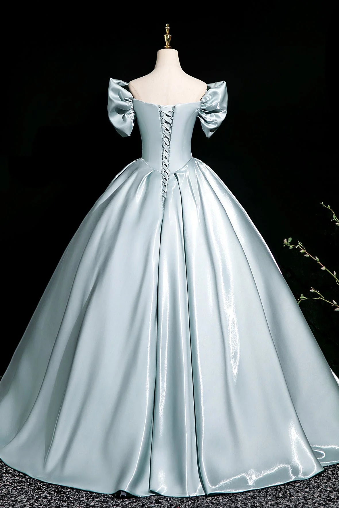 Long Prom Dress A-Line Off the Shoulder Evening Party Dress simple gentle atmospheric and unique desi Brin