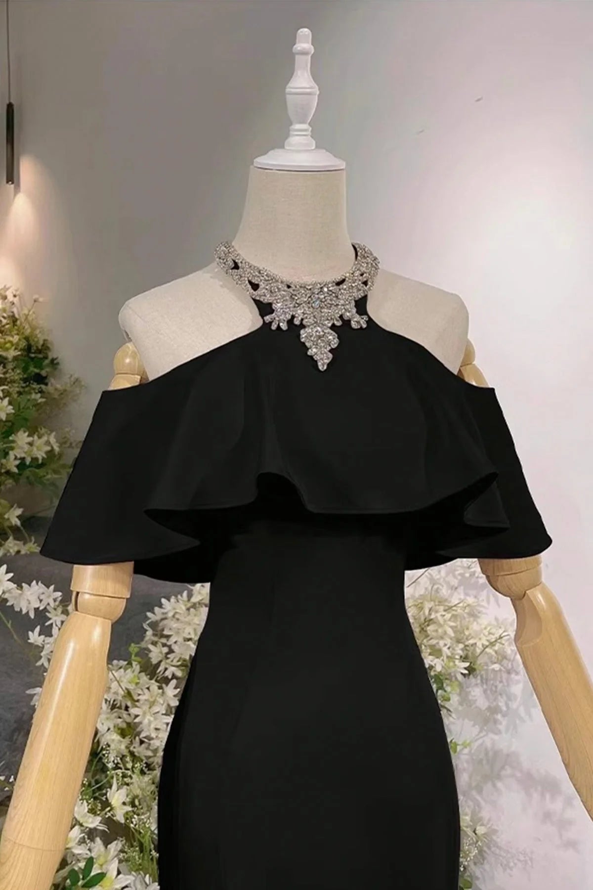 Long Prom Dress Mermaid Off the Shoulder Evening Party Dress simple gentle atmospheric and unique desi Brin