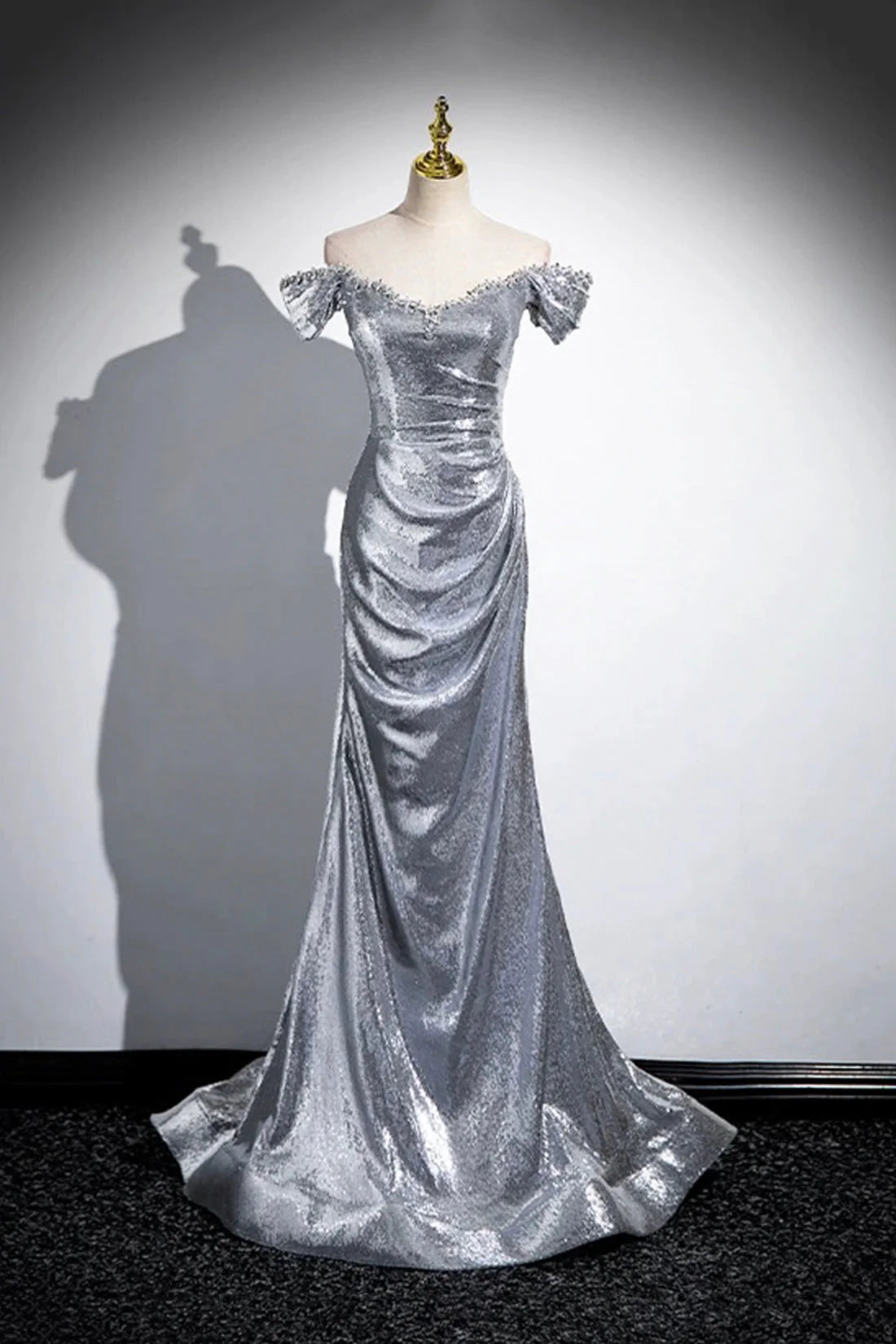 Long Prom Dress Mermaid Off the Shoulder Evening Party Dress simple gentle atmospheric and unique desi Bring summe