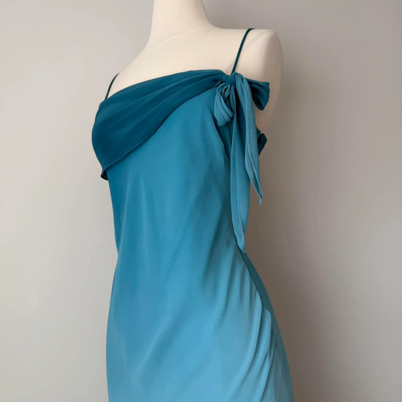 Long Spaghetti Straps Asymmetrical Chiffon Homecoming Dress simple gentle atmospheric and unique desi Bring summer colors to enhance whiteness