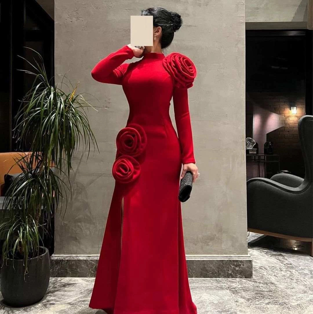 Luxury Red Mermaid Prom Dress Split Special Occasion Dresses Long simple gentle atmospheric and unique desi Bring summer colors to enhance whiteness