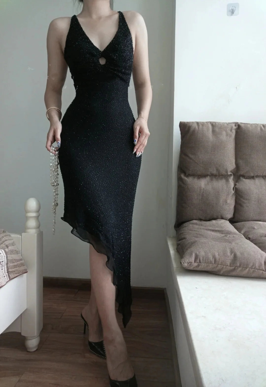 Medium-Length Homecoming Dress Prom Dress  simple gentle atmospheric and unique desi Bring summer colors to enhance whiteness