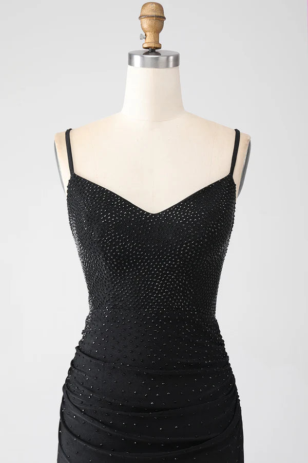 Mermaid Black Beaded Prom Dress with Ruffles simple gentle atmospheric and unique desig