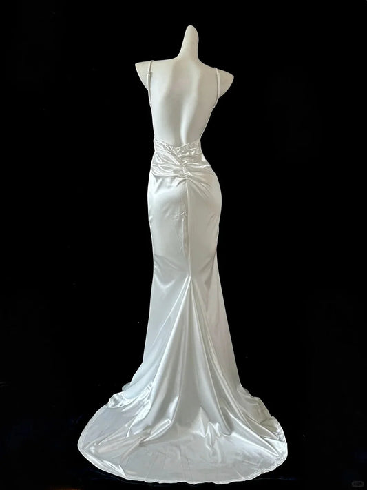 short stylish Tulle prom dress evening dress simple gentle atmospheric and unique desi Bring summer colors to enhance whiteness（副本）