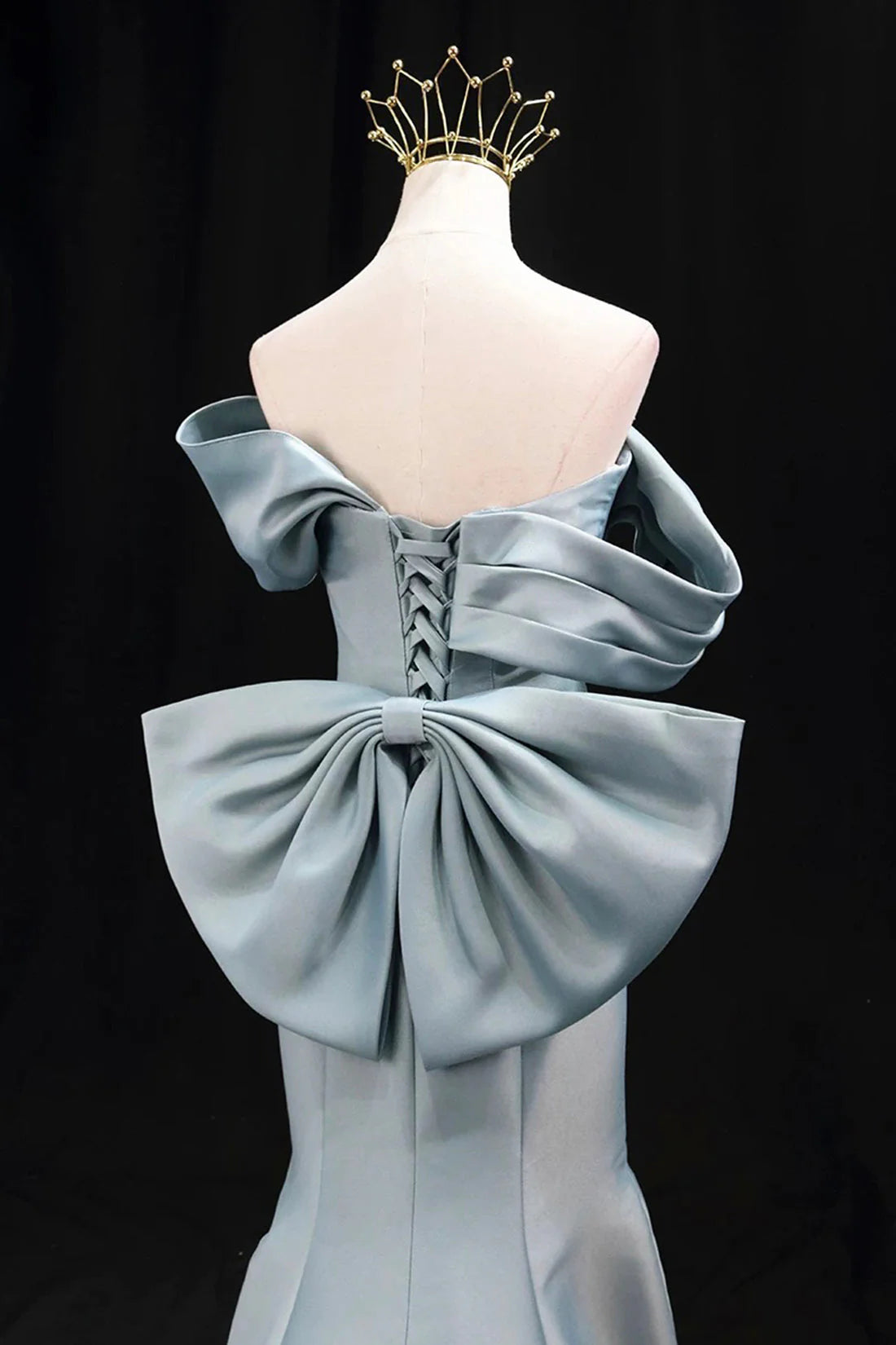 Mermaid Satin Floor Length Prom Dress Off the Shoulder Evening Party Dress simple gentle atmospheric and unique desi Bring summer