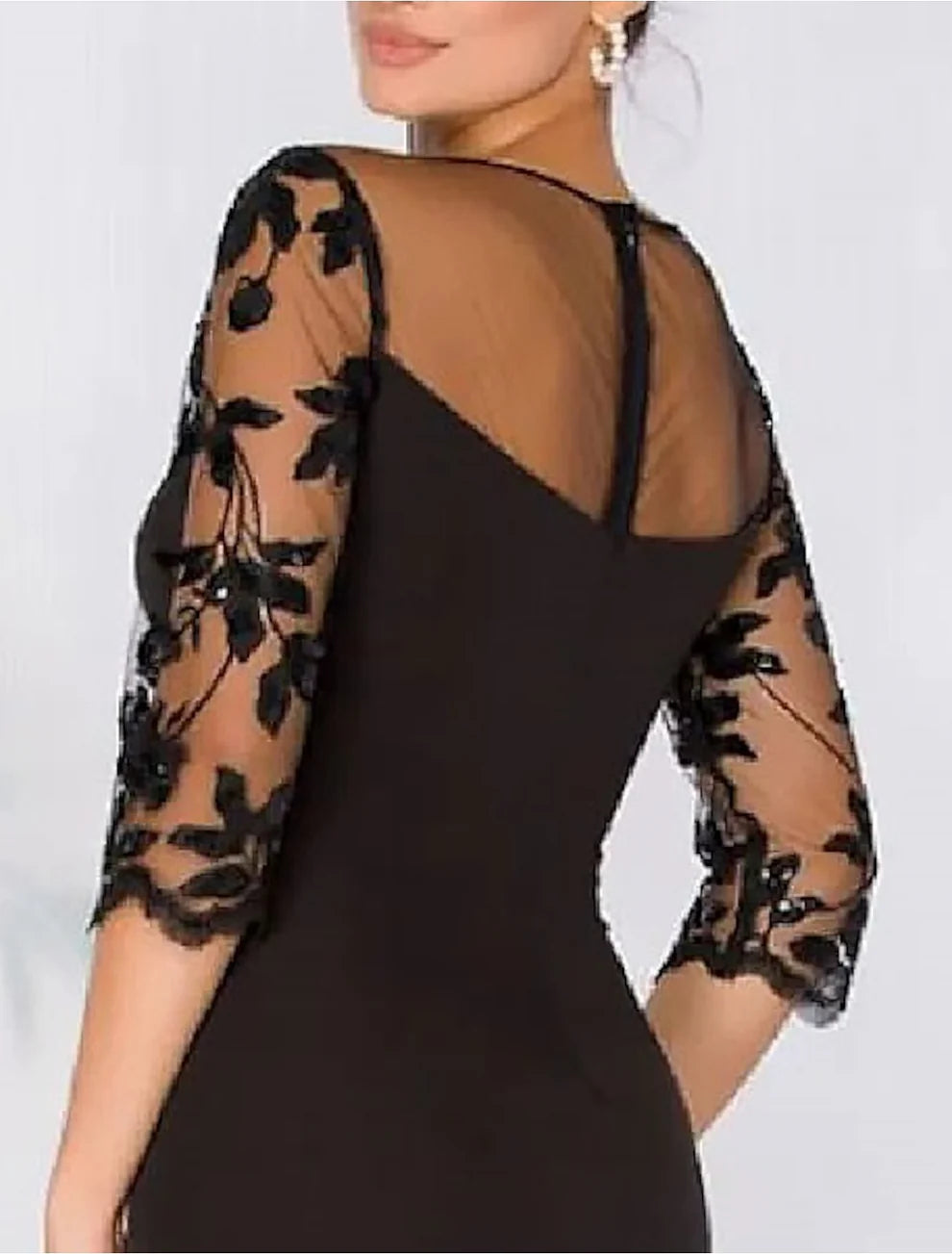 Mermaid Scoop Floor-Length Prom Dresses simple gentle atmospheric and unique desi Bring summer colors to enhance whiteness