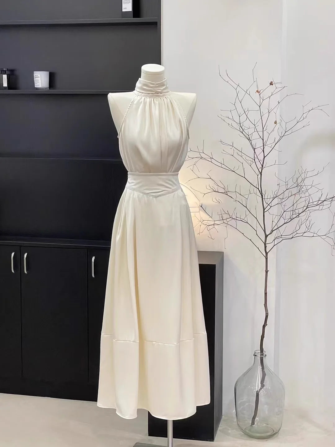 Modest 2 Pieces Top and Skirt Ivory Women's Midi Length Vacation Dresses simple gentle atmospheric and unique desi Bring summer colors to enhance whiteness