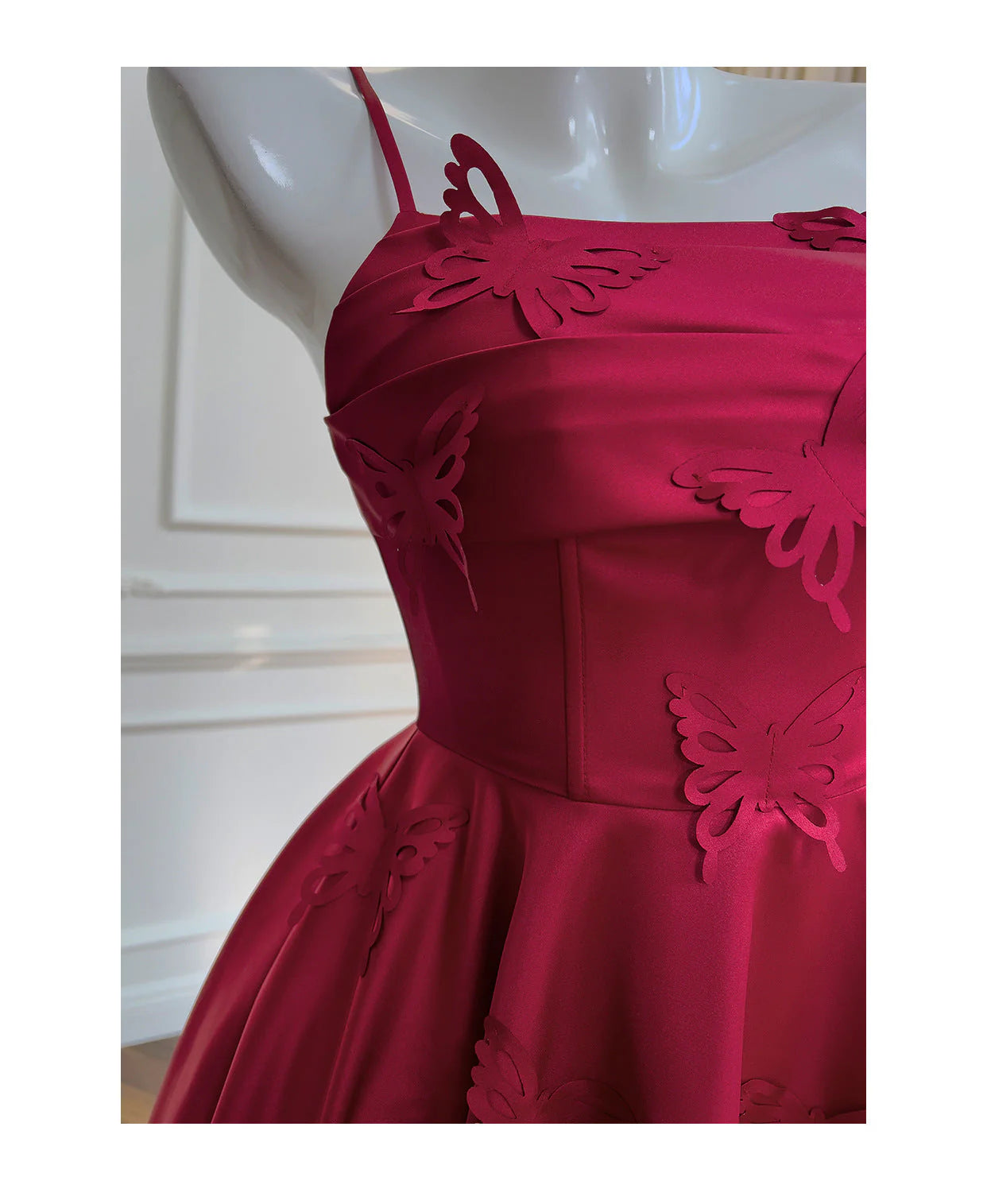 Modest A Line Spaghetti Straps Burgundy Satin Formal 8th Grade Homecoming Dresses Middle School Short Birthday Gowns Graduation Dress Hoco Outfits simple gentle atmospheric and unique desi Bring summer colors to enhance whiteness
