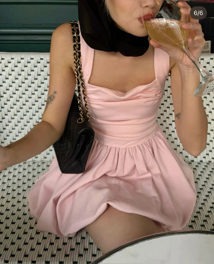 Modest A Line Square Neck Pink Formal 8th Grade Homecoming Dresses Middle School Short Birthday Gowns Graduation Dress Hoco Outfits