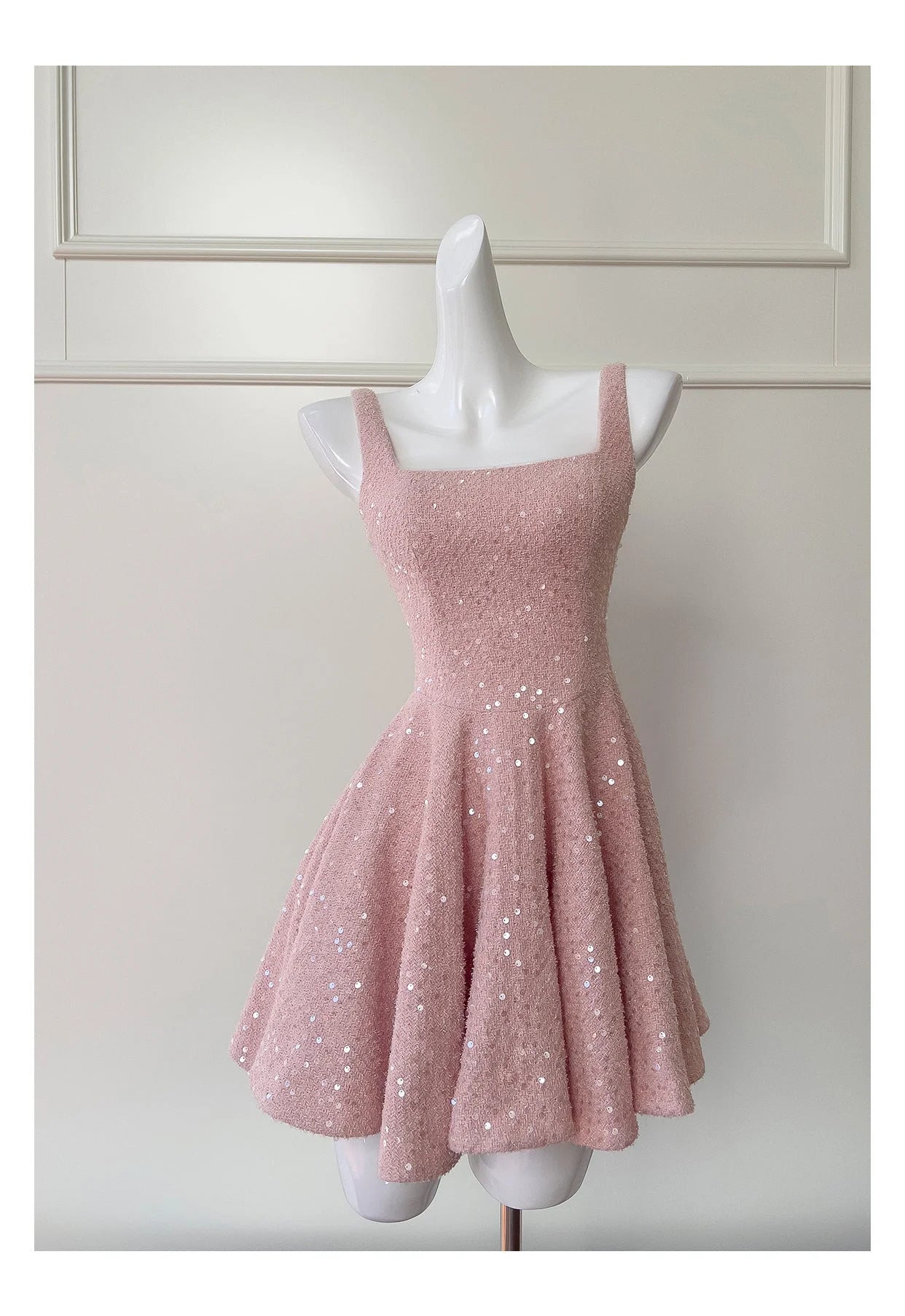 Modest A line Square Pink Short Mini Formal 8th Grade Homecoming Dresses Middle School Short Cocktail Dress Hoco Outfits simple gentle atmospheric and unique desi Bring summer colors to enhance whiteness