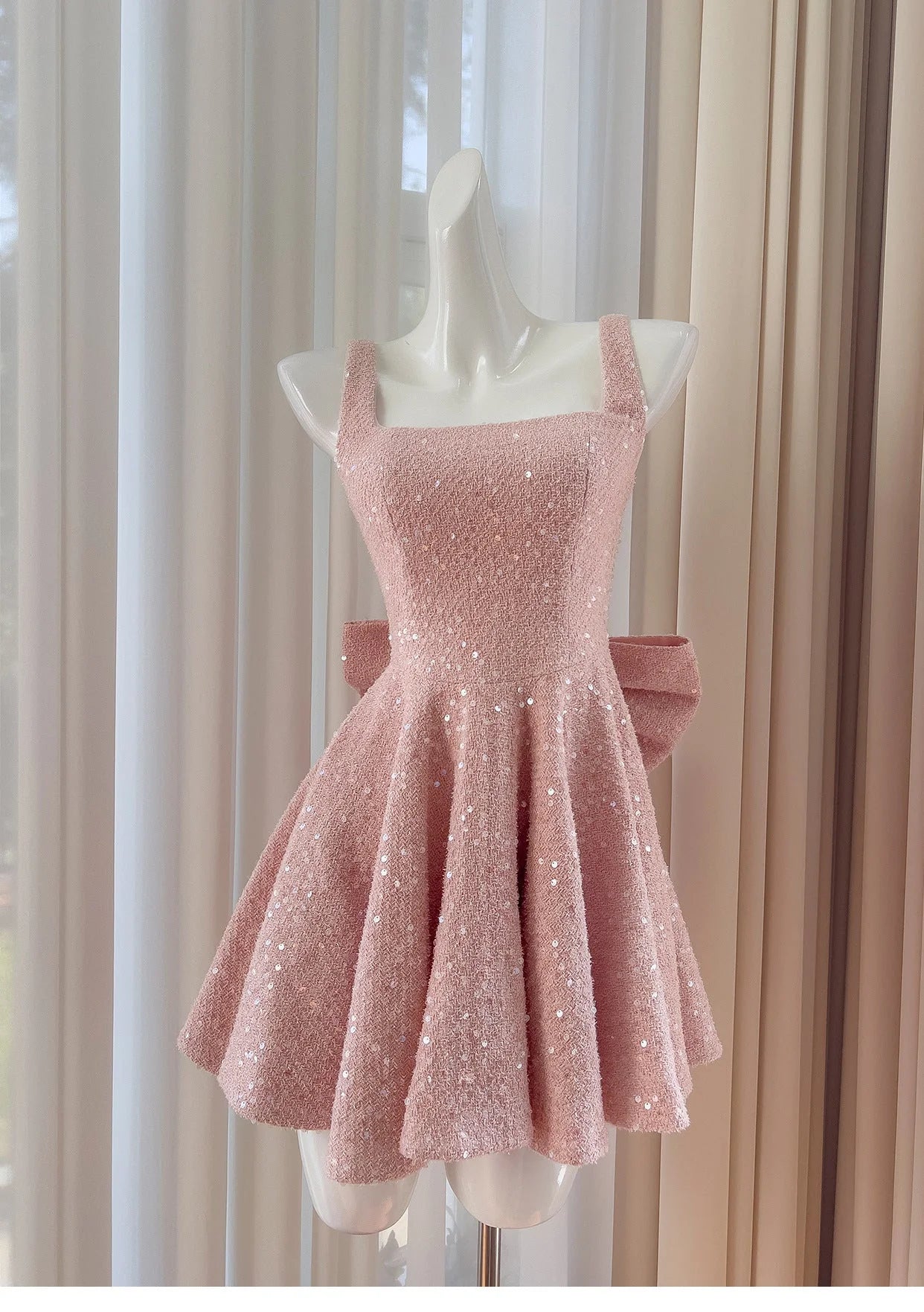 Modest A line Square Pink Short Mini Formal 8th Grade Homecoming Dresses Middle School Short Cocktail Dress Hoco Outfits simple gentle atmospheric and unique desi Bring summer colors to enhance whiteness