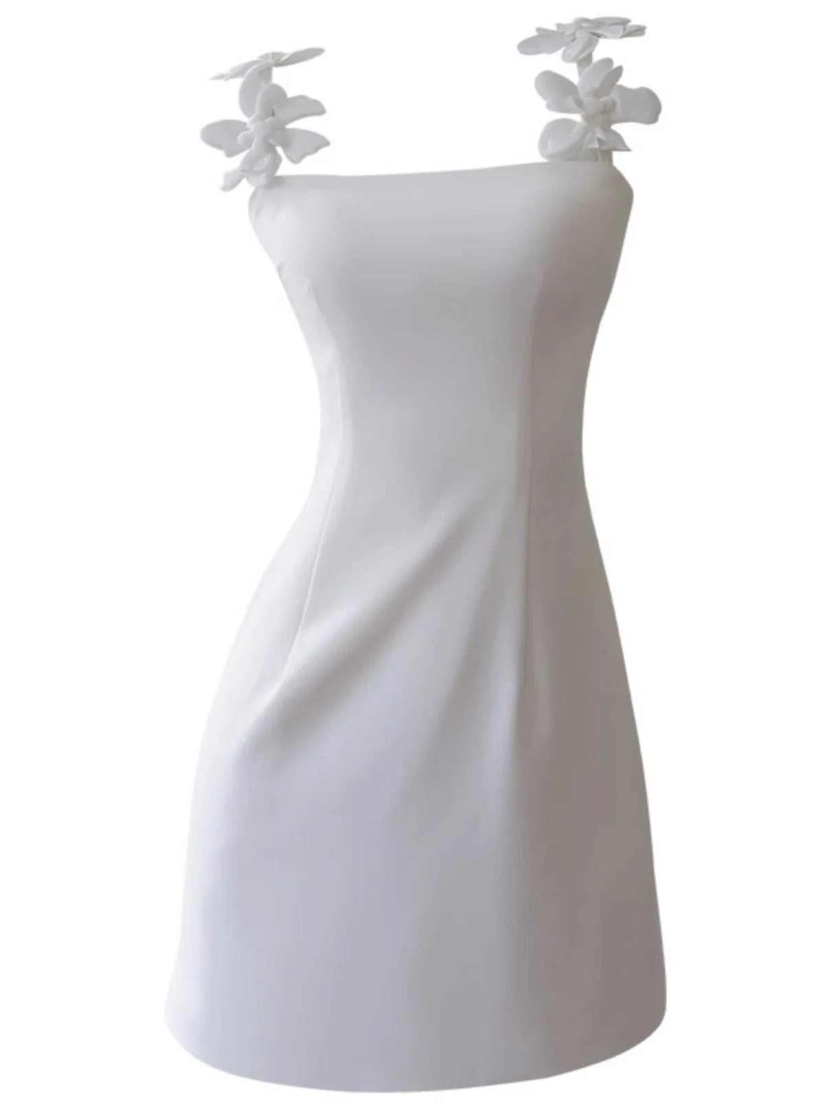 Modest Sheath Spaghetti Straps White Formal 8th Grade Homecoming Dress Middle School Short 18th Birthday Outfits Graduation Dress Hoco Dresses