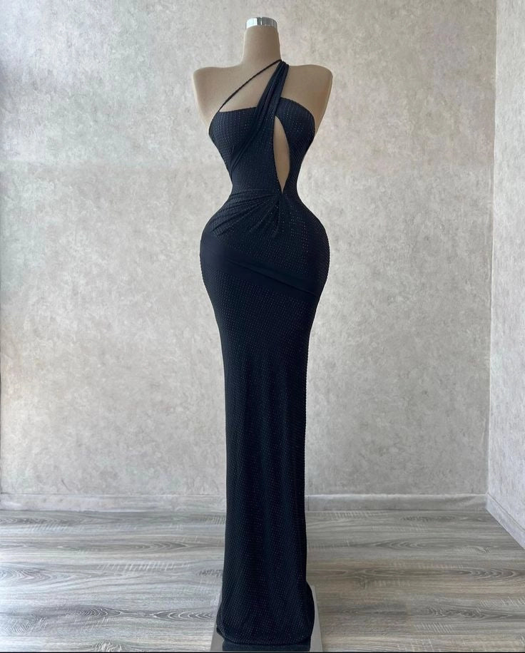 Navy blue sexy fashion tight long prom dress evening dress  simple gentle atmospheric and unique desi Bring summer colors to enhance whiteness