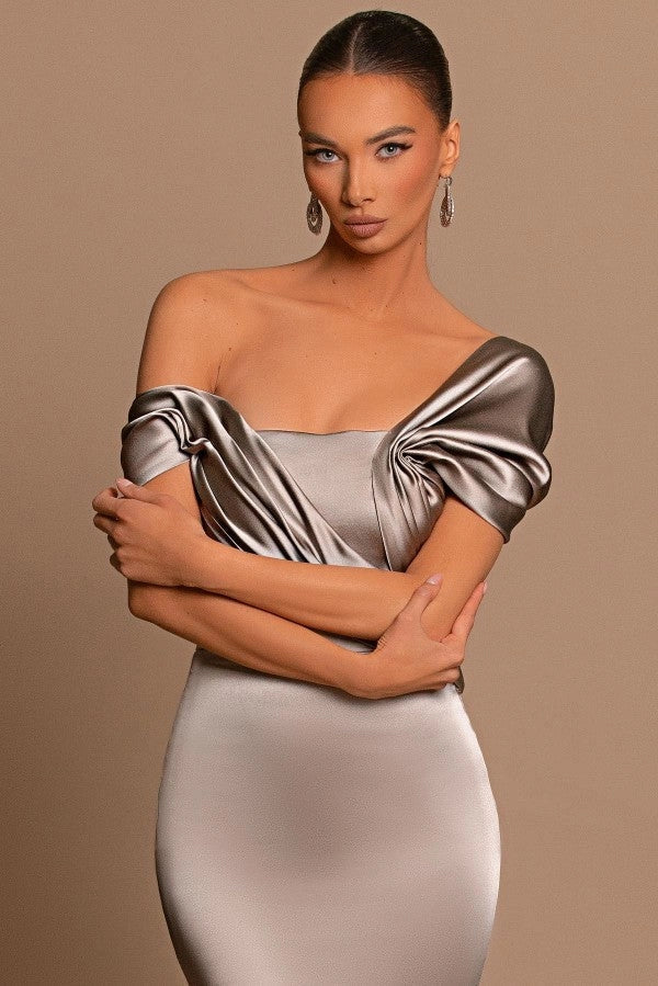 Off-the-Shoulder Prom Dress Long Mermaid Simple gentle atmospheric and unique design