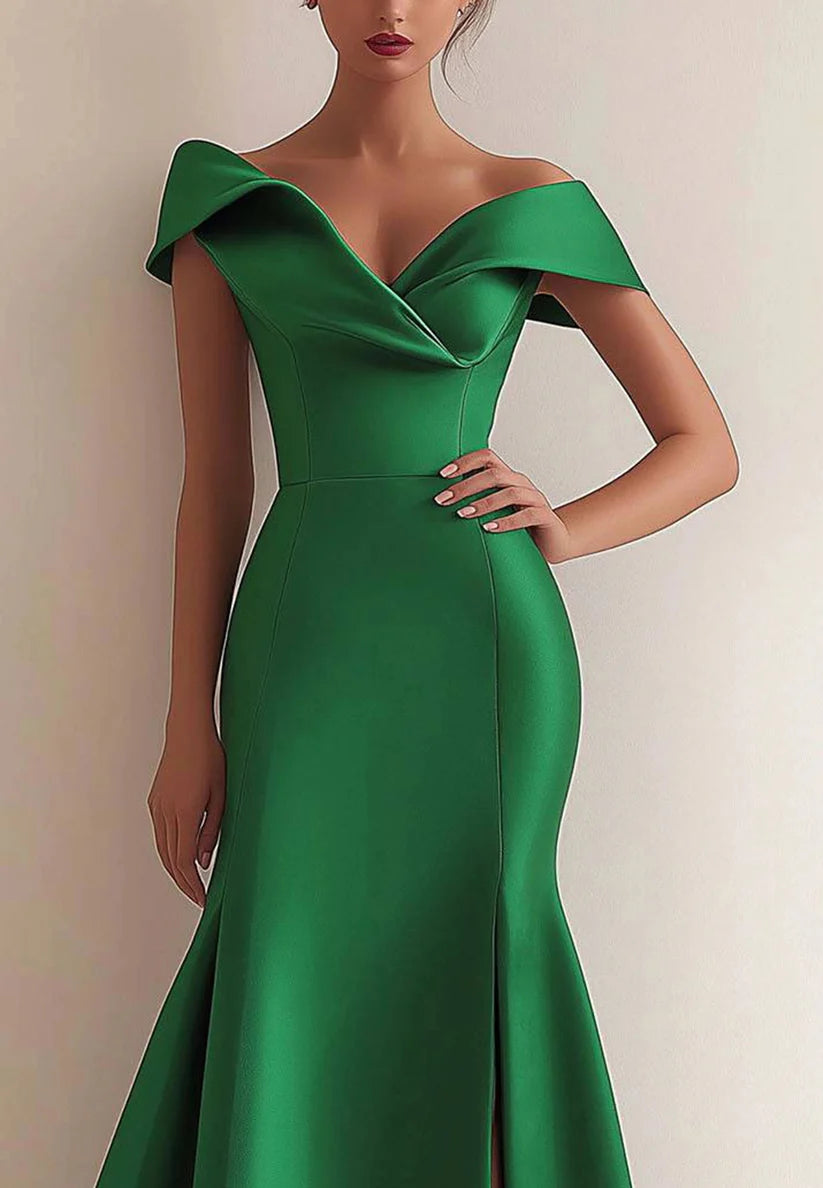 Party Prom Dress Metallic Fabric Colorful Long Sleeve Pleated Midi Dress simple gentle atmospheric and unique desi Bring summer colors to enhance whiteness