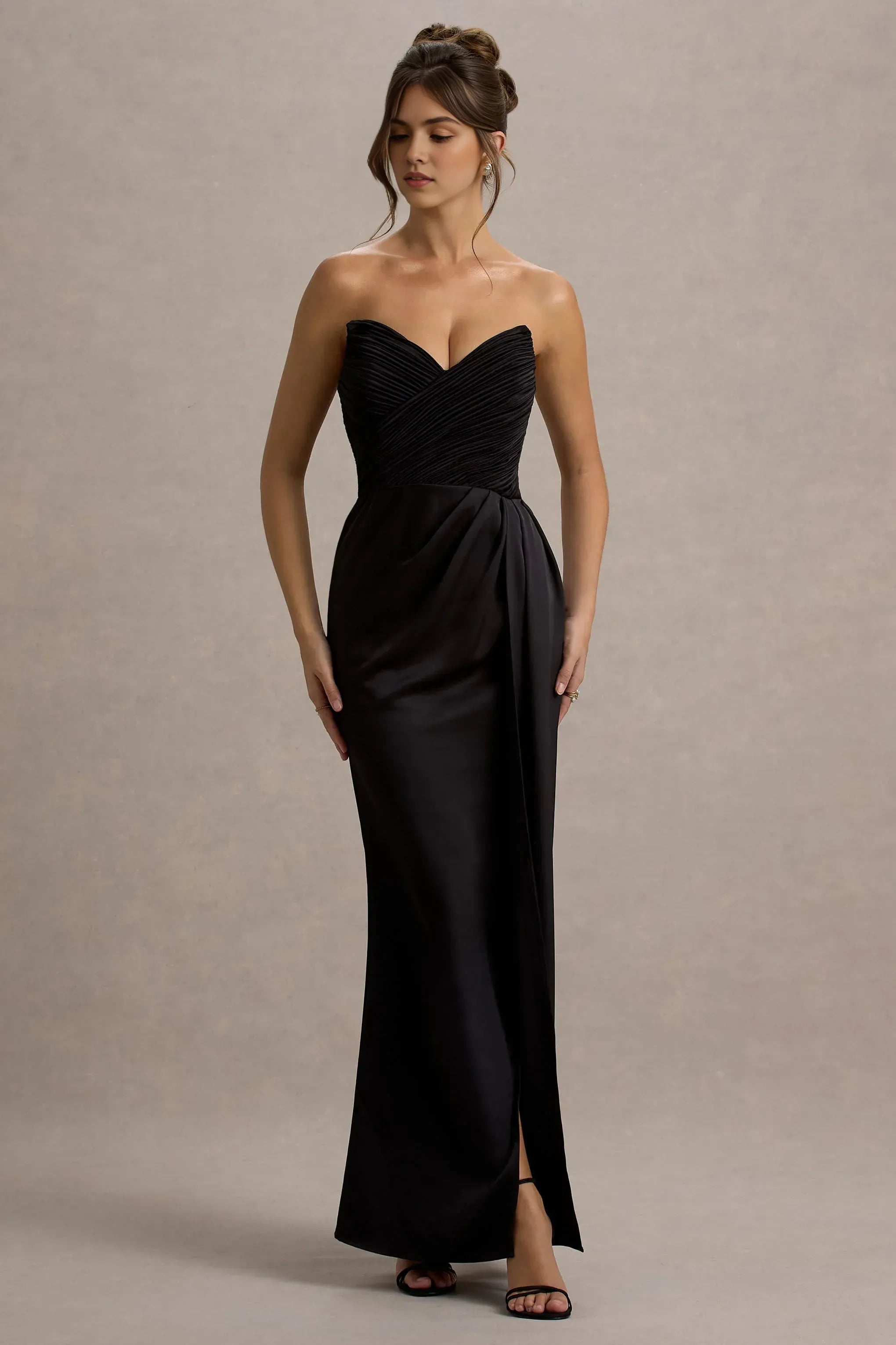 Polished Sheath Sweetheart Strapless Ruched Back Floor Length For Women  Evening Dress