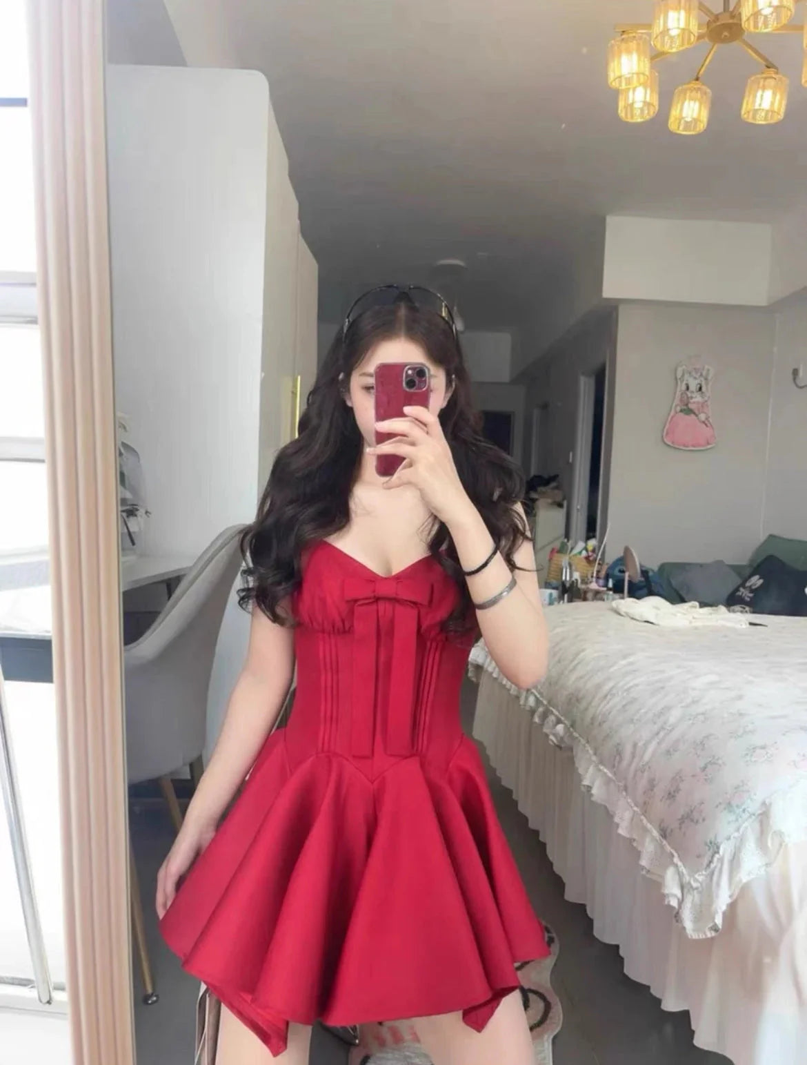 Pretty A Line Red Satin Formal Homecoming Dresses Short 21st Birthday Outfits Graduation Dress Mini Cocktail Dresses