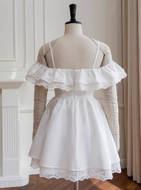 Pretty A line Off The Shoulder White Short Formal Homecoming Dresses Middle School Short 21st Birthday Outfits Graduation Dress Mini Cocktail Dresses