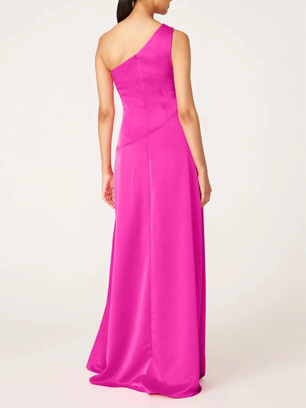 Princess One-Shoulder Sleeveless Floor-Length Evening Dress with Ruffles simple gentle atmospheric and unique desi Bring summer colors to enhance whiteness