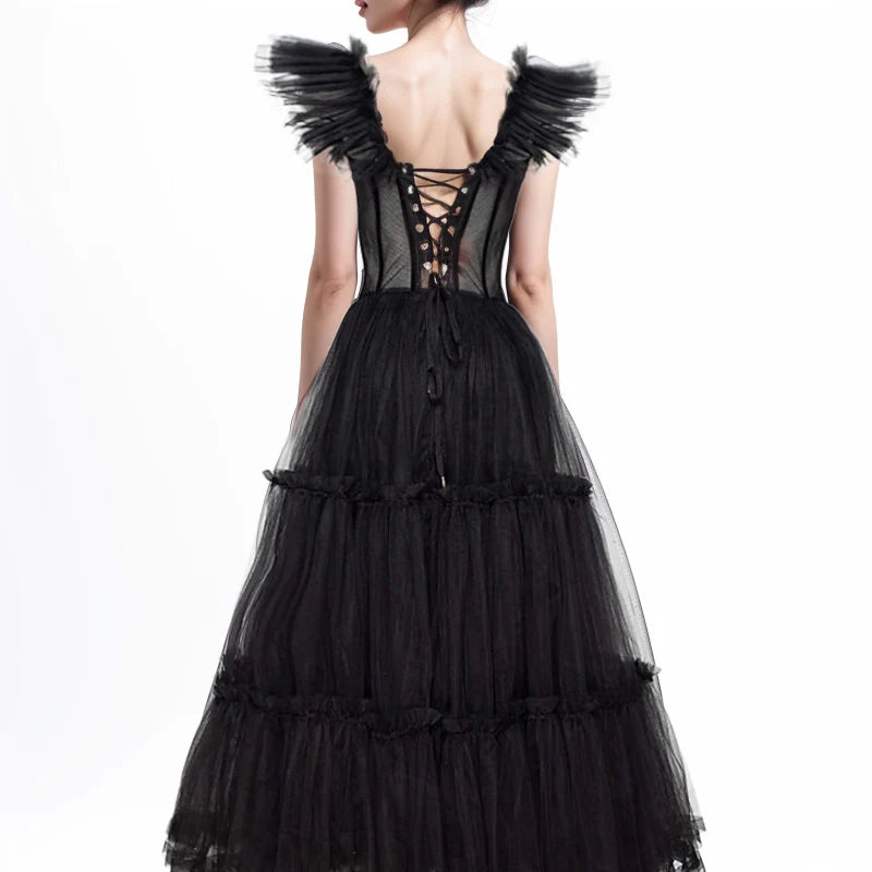 Princess Spaghetti Straps Long Prom Dresses simple gentle atmospheric and unique desi Bring summer colors to enhance whiteness