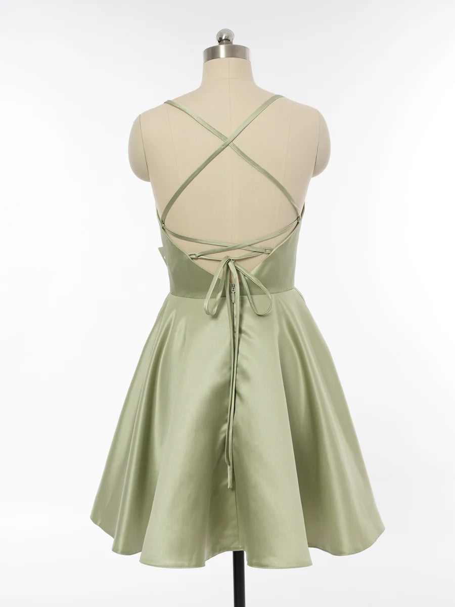 Princess Spaghetti Straps Sleeveless Bridesmaid Dresses with Ruched simple gentle atmospheric and unique desi Bring summer colors to enhance whiteness