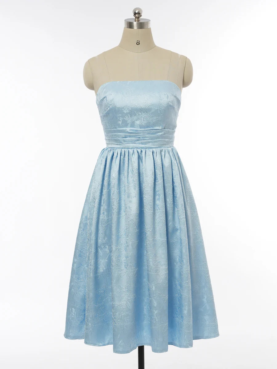 Princess Strapless Sleeveless Bridesmaid Dresses with Applique simple gentle atmospheric and unique desi Bring summer colors to enhance whiteness