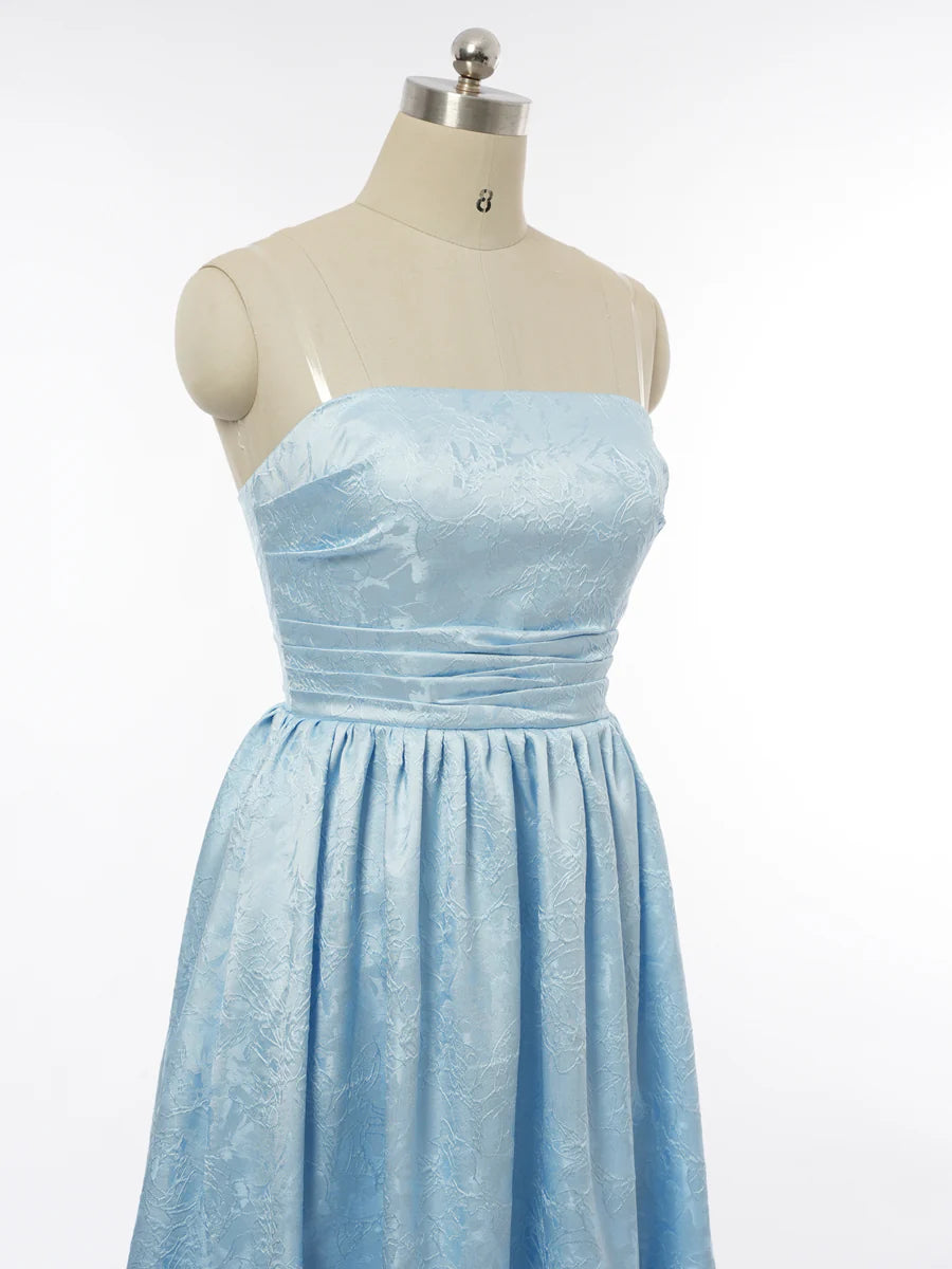 Princess Strapless Sleeveless Bridesmaid Dresses with Applique simple gentle atmospheric and unique desi Bring summer colors to enhance whiteness