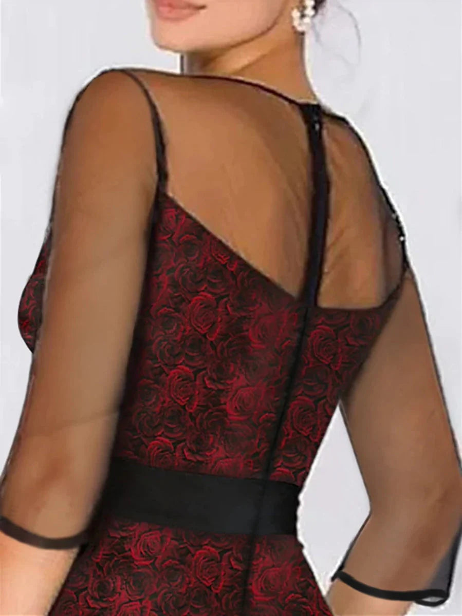 Princess Sweetheart Mother Of The Bride & Groom Dresses With Printed Flower & High Split simple gentle atmospheric and unique desi Bring summer colors to enhance whiteness