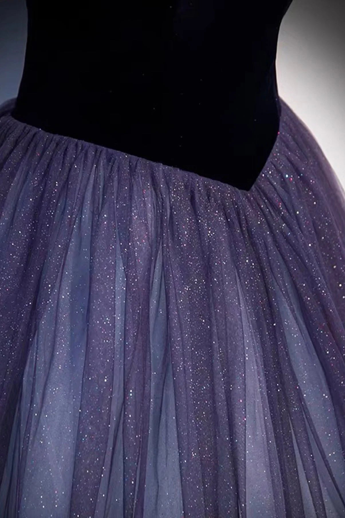 Purple Tulle Off the Shoulder Prom Dress  A-Line Evening Party Dress simple gentle atmospheric and unique desi Bring summer colors to enhance whitenes