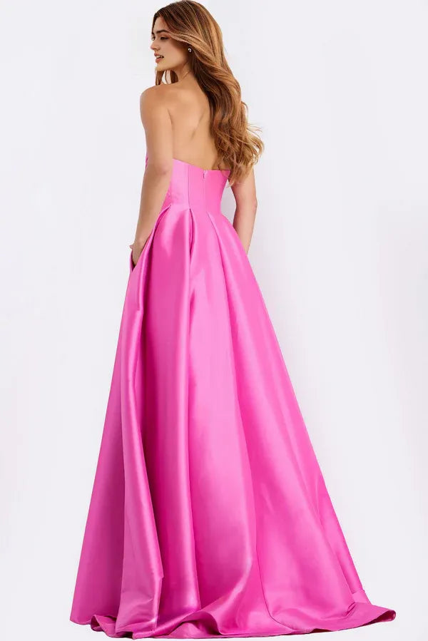 Radiant Ball-Gown Strapless Sleeveless Open-Back Floor-Length Prom Dress