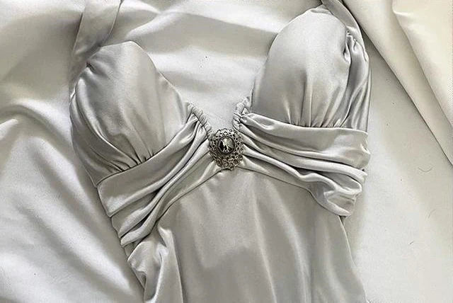 Retro Fairy Short satin Homecoming Dress Party Dress simple gentle atmospheric and unique desi Bring summer colors to enhance whiteness