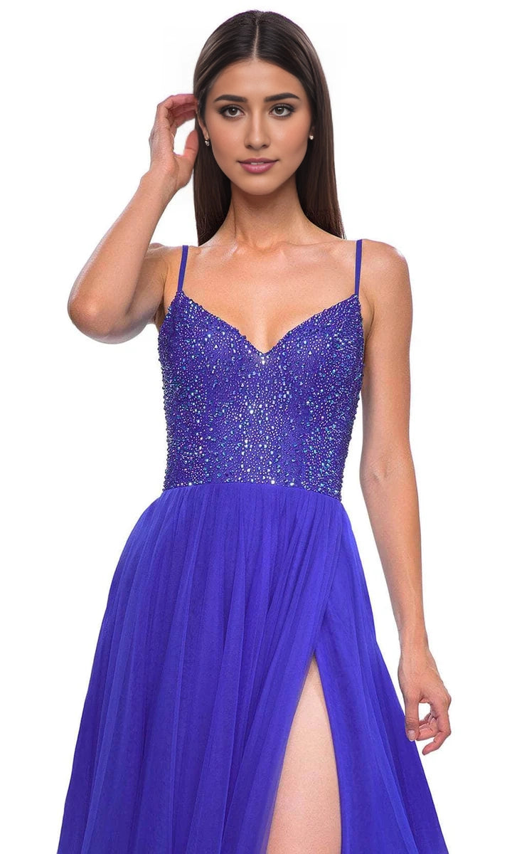 Rhinestone Embellished A-Line Prom Gown simple gentle atmospheric and unique desi Bring summer colors to enhance whiteness