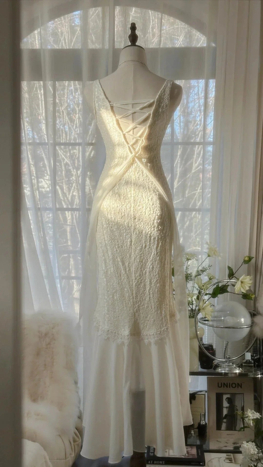 Romantic Fashion Elegant Exquisite Lace Long Chiffon Ball Gown Evening Dress simple gentle atmospheric and unique desi Bring summer colors to enhance whiteness