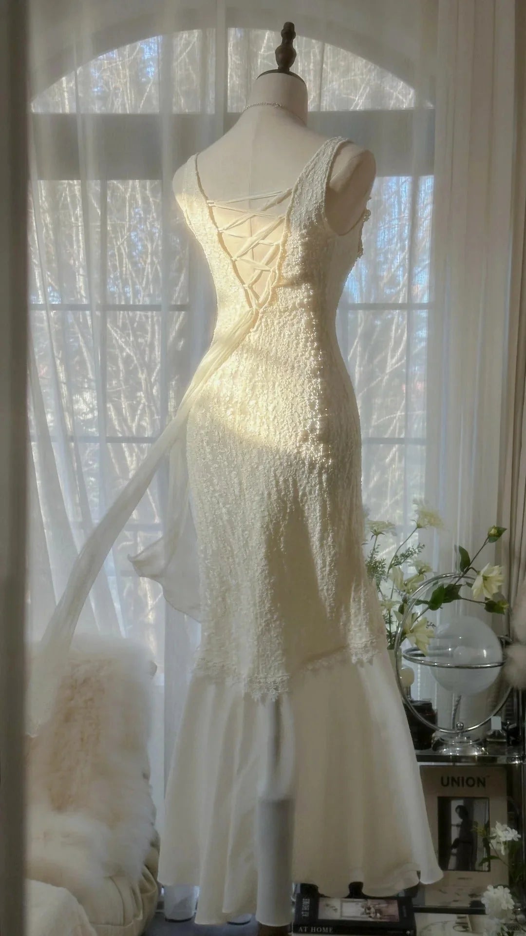 Romantic Fashion Elegant Exquisite Lace Long Chiffon Ball Gown Evening Dress simple gentle atmospheric and unique desi Bring summer colors to enhance whiteness