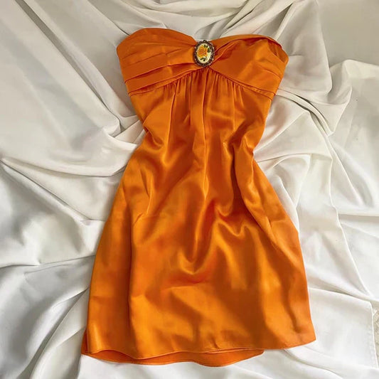 Rose Elegant short Birthday Dress Party Dress simple gentle atmospheric and unique desi Bring summer colors to enhance whiteness