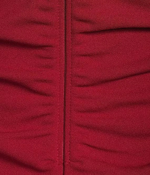 Round Neck Shoulder Pad Sleeveless Ruched Dress simple gentle atmospheric and unique desi Bring summer colors to enhance whiteness