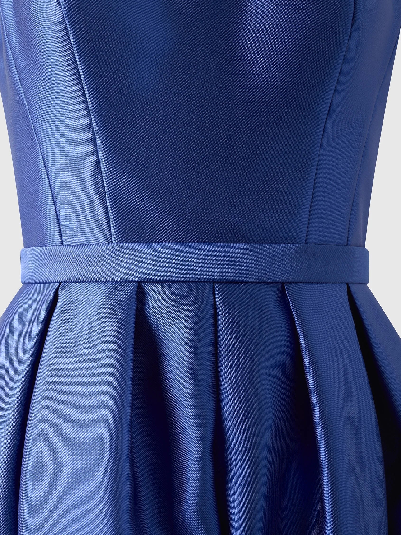 Royal Blue Satin Spaghetti Strap Maxi Dress with Front Slit Princess style bridesmaid dress with boat neckline in mikado Bridesmaid Dresses