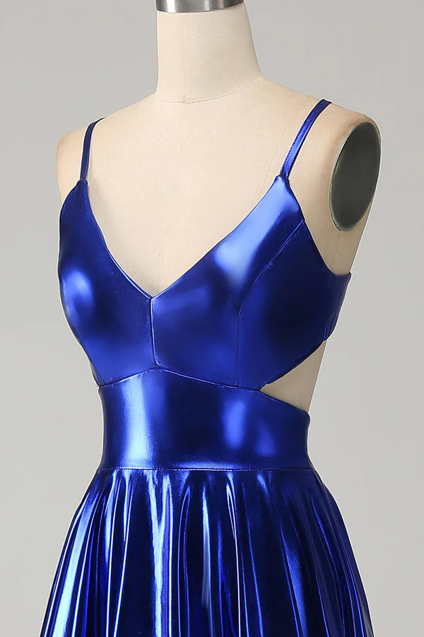 Hot Pink Sparkly Mermaid Cut Out Long Prom Dress simple gentle atmospheric and unique desi