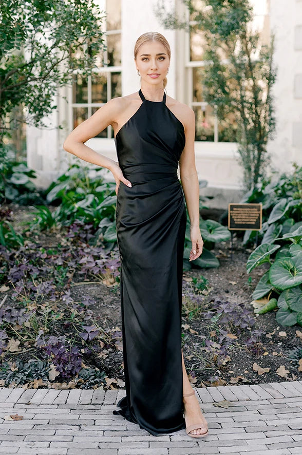 Satin Dress simple gentle atmospheric and unique desi Bring summer colors to enhance whiteness