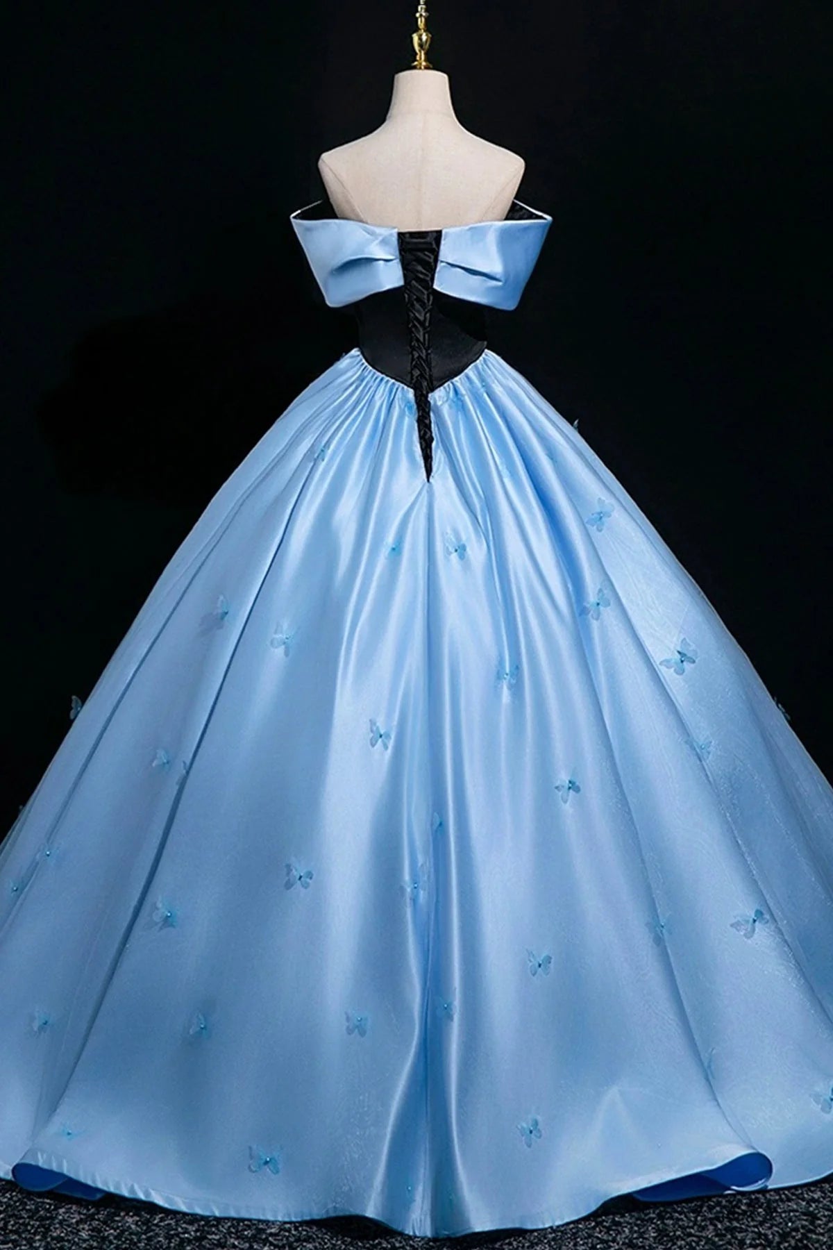 Satin Floor Length Prom Dress A-Line Off the Shoulder Party Dress simple gentle atmospheric and unique desi Brin