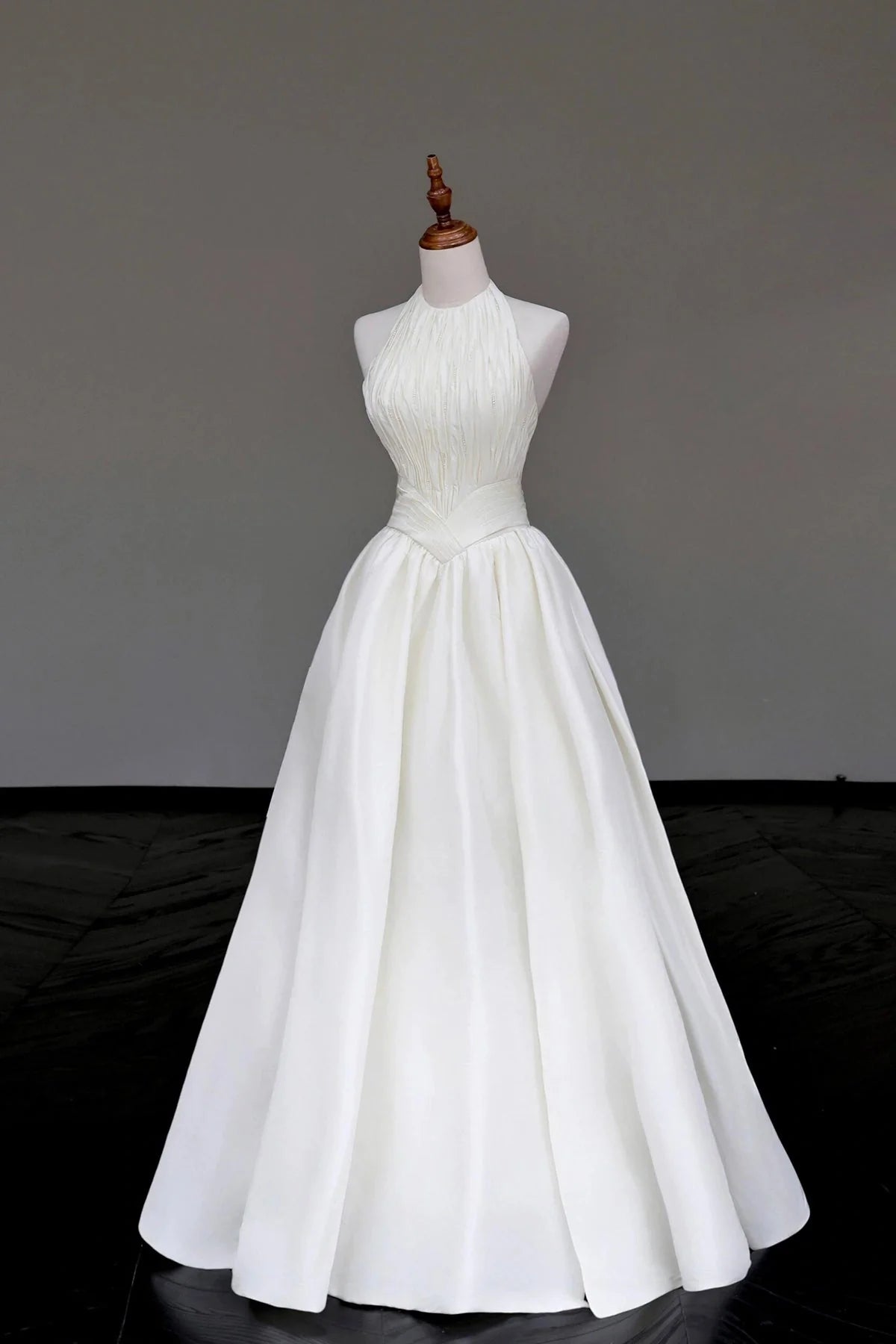 Satin Long Prom Dress Elegant A-Line Evening Formal Dress simple gentle atmospheric and unique desi Brin