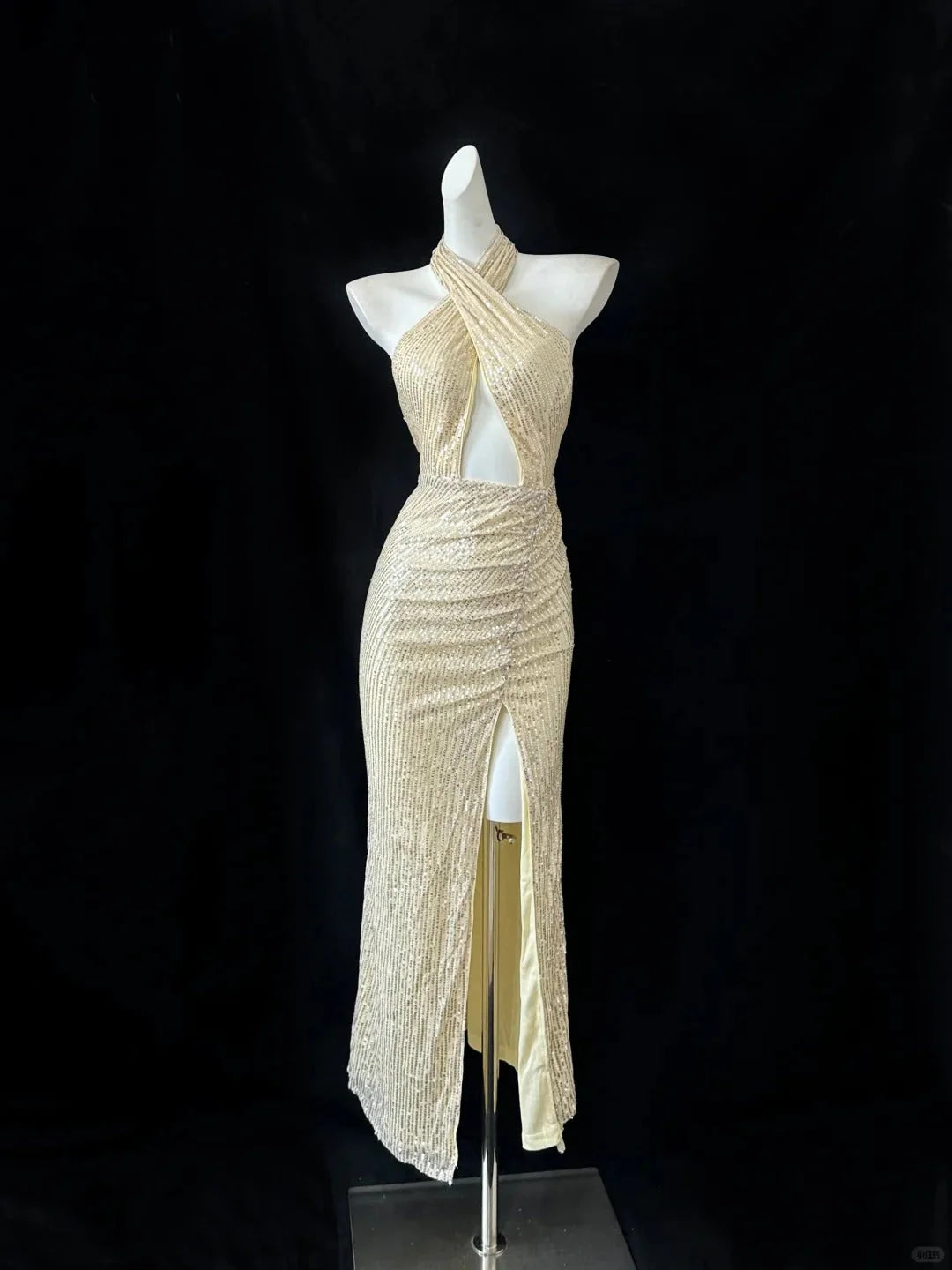Sequin Elegant Long Ball Gown Evening Dress simple gentle atmospheric and unique desi Bring summer colors to enhance whiteness