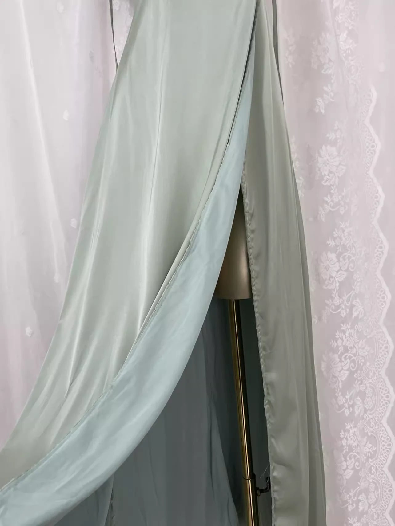 Sexy A line Spaghetti Straps Sage Green Long Vacation Dress Birthday Dresses simple gentle atmospheric and unique desi Bring summer colors to enhance whiteness