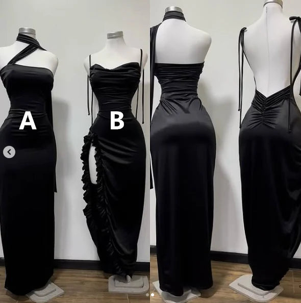 Sexy Black Sheath Prom Dresses Gala Dress Woman for Party simple gentle atmospheric and unique desi Bring summer colors to enhance whiteness