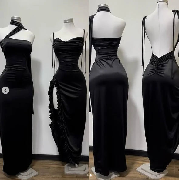 Sexy Black Sheath Prom Dresses Gala Dress Woman for Party simple gentle atmospheric and unique desi Bring summer colors to enhance whiteness