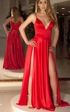 Sexy Long Prom Dress with Slit Fashion Dance Dress Sweet 16 Quinceanera Dress  simple gentle atmospheric and unique desi Bring summer colors to enhance whiteness