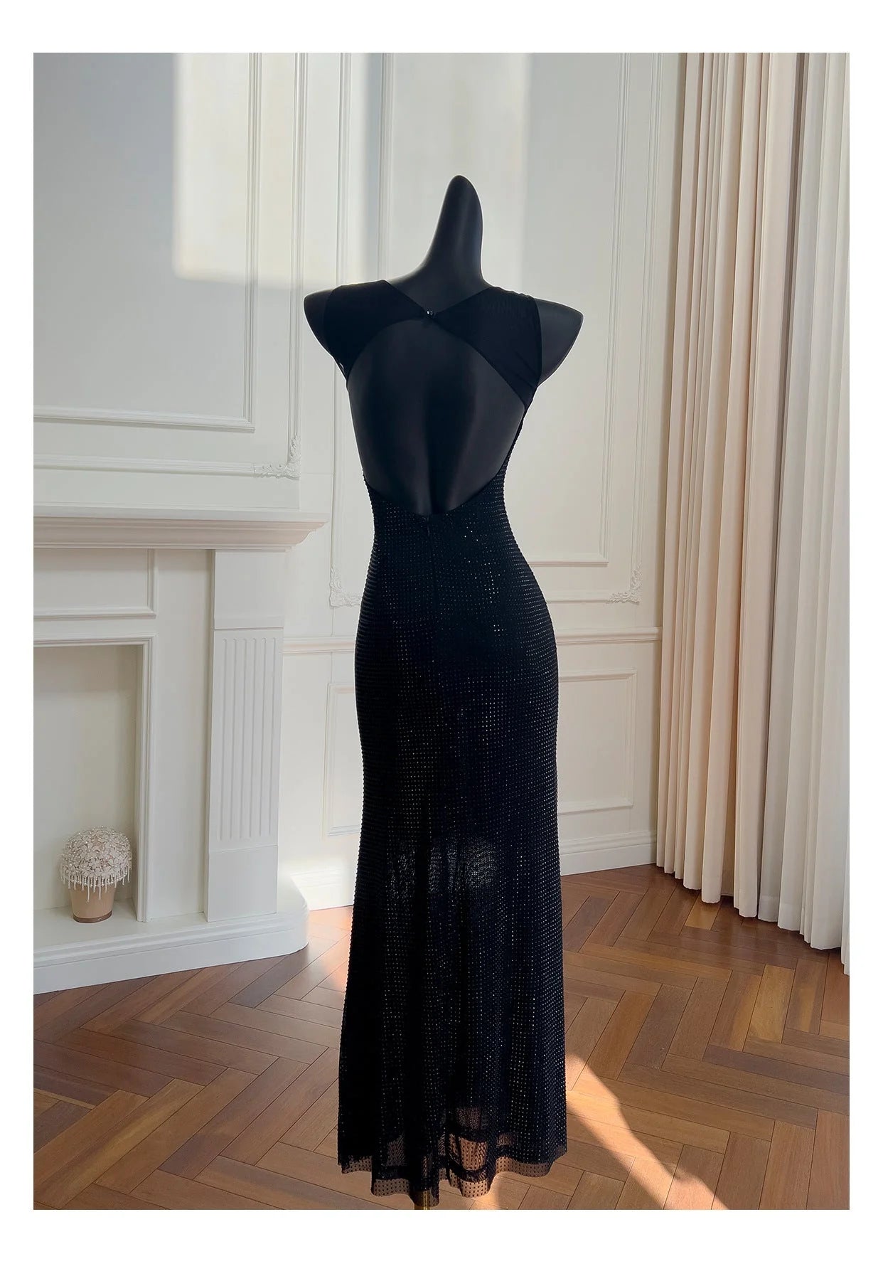 Sexy Mermaid Square Neck Black Sequin Long Prom Dresses Party Dress 20th Birthday Outfits Graduation Dresses simple gentle atmospheric and unique desi Bring summer colors to enhance whiteness